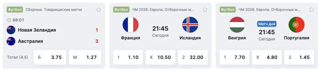 Линии и ставки на спорт